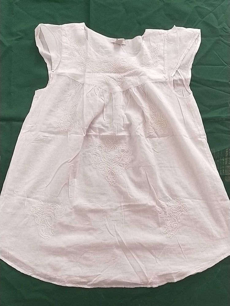 White Embroidered Top(Forever 21)