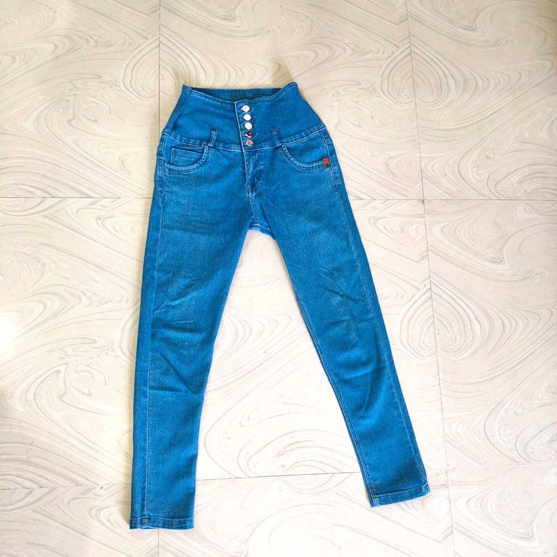 High Waisted Denim Jeans