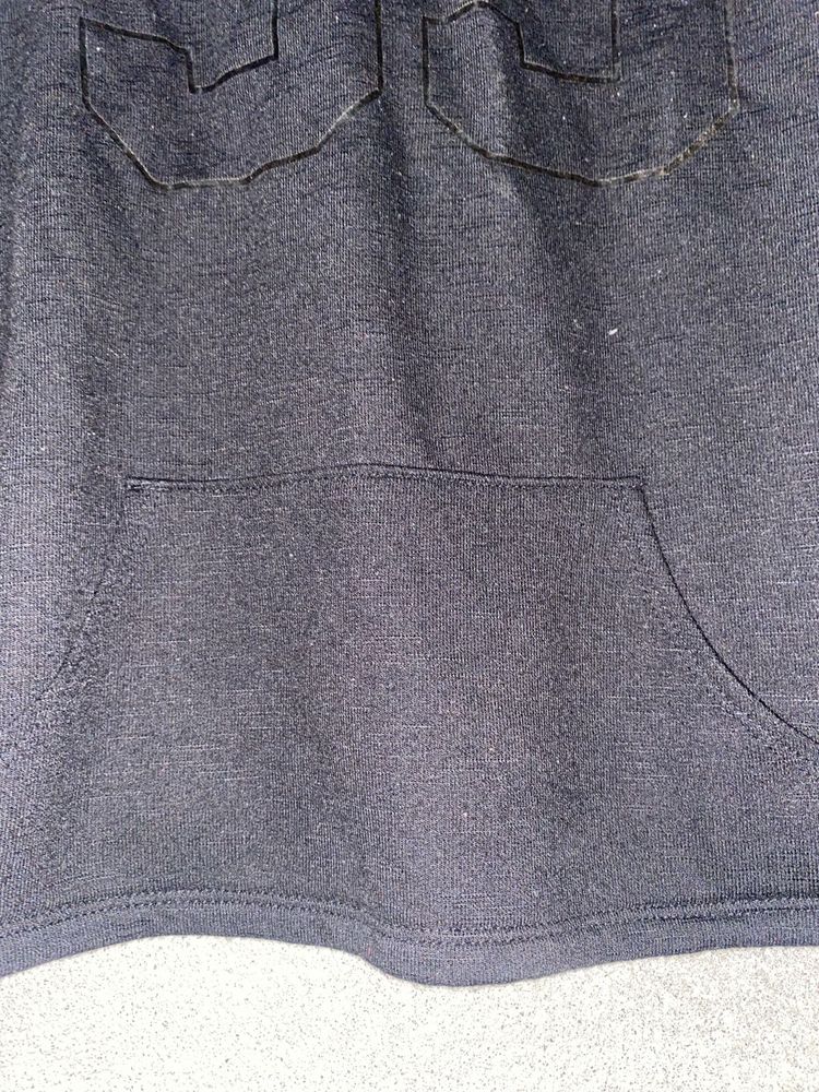 A black crop t-shirt