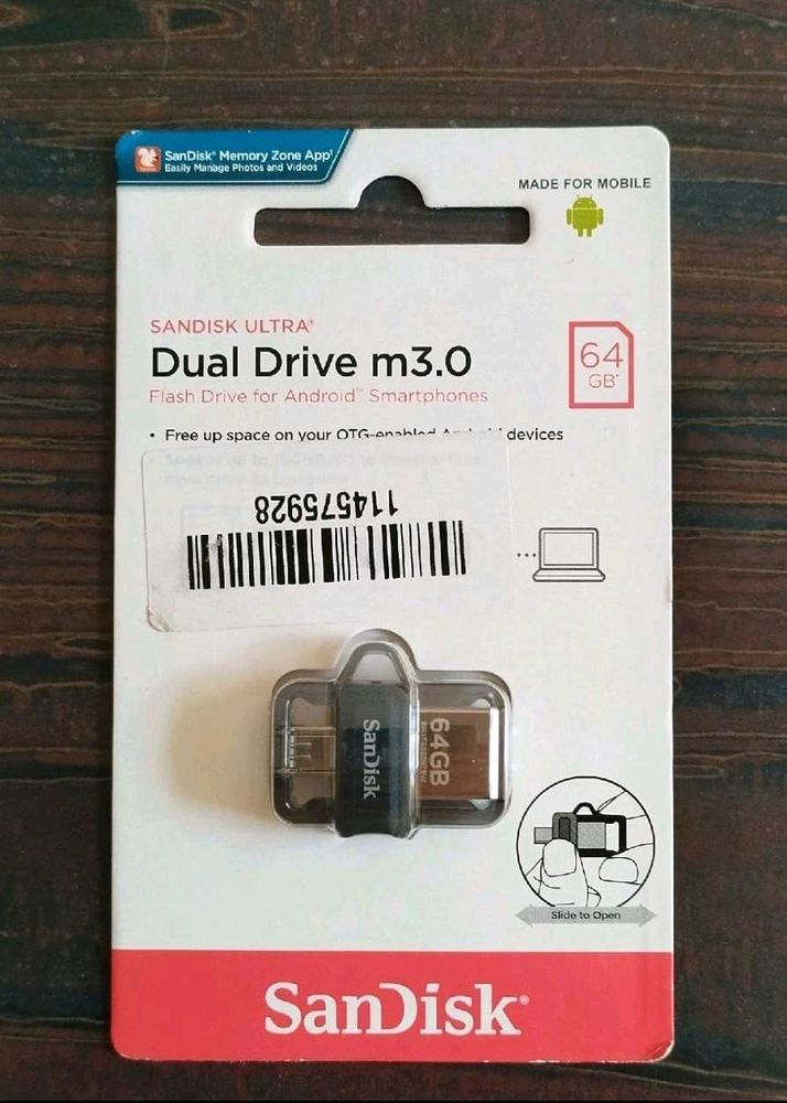 Seal Pack SanDisk Ultra Dual Drive 64GB Type A