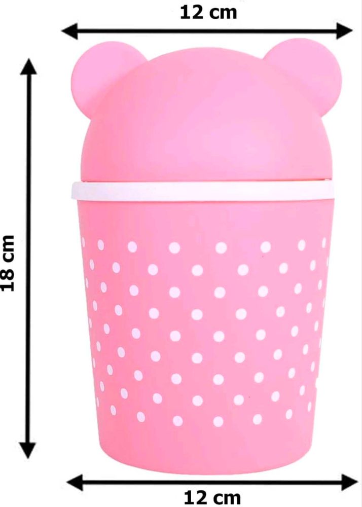 Plastic Mini Cute Teddy 🐻 Dustbin