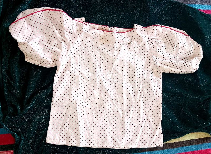 Polka Dot top with Stylish sleeves