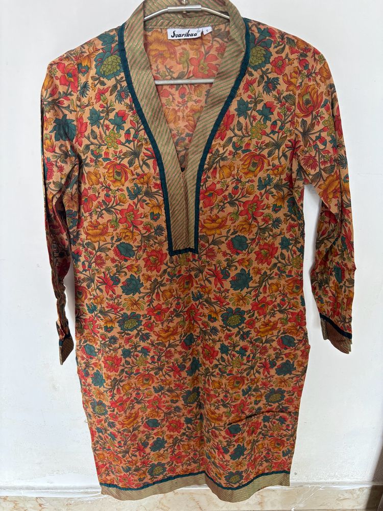Svarika Small Size Olive Green Kurta