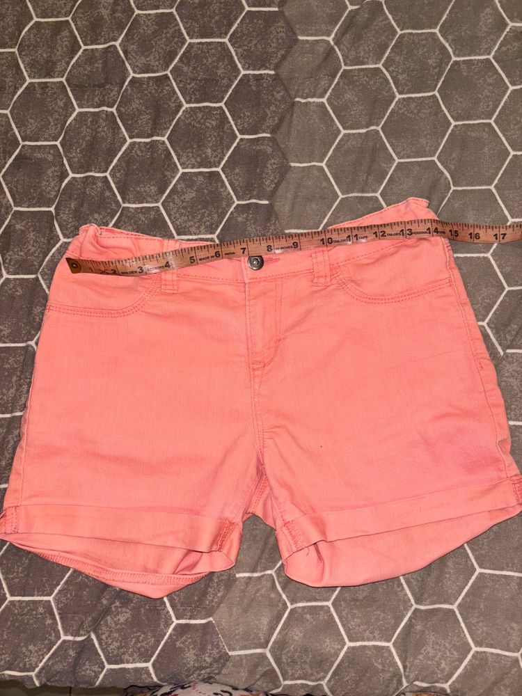 handpainted pink shorts