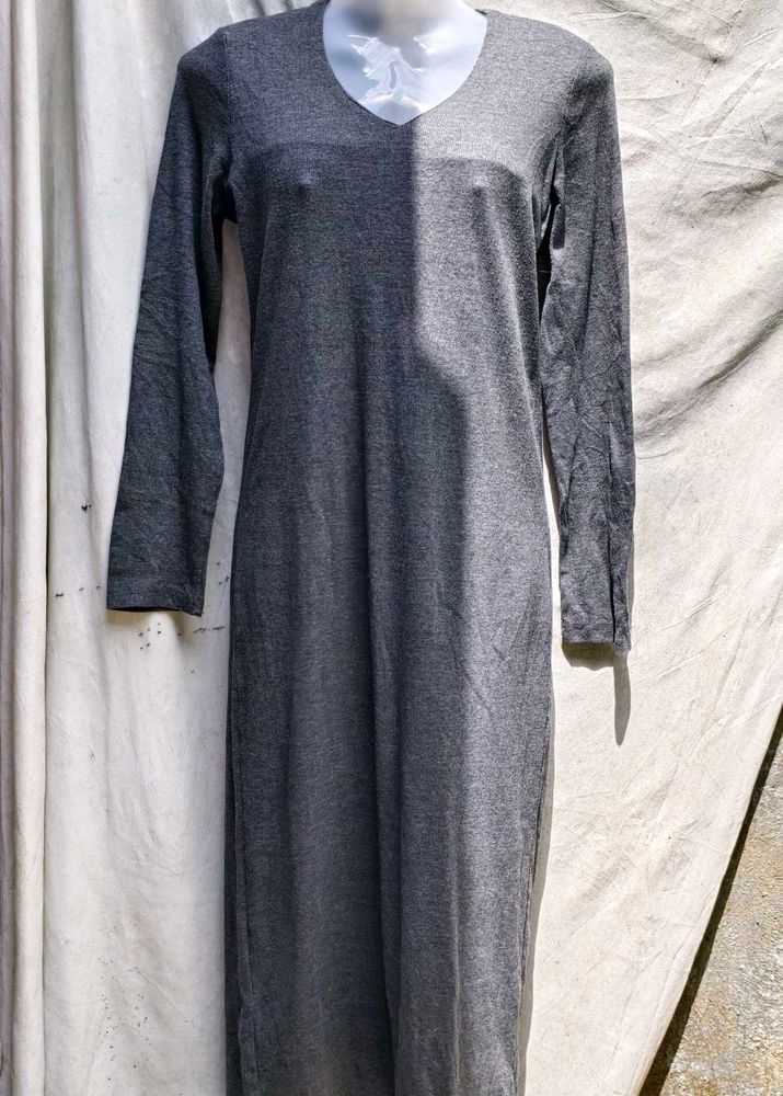 I. Elegant Grey Midi Dress
