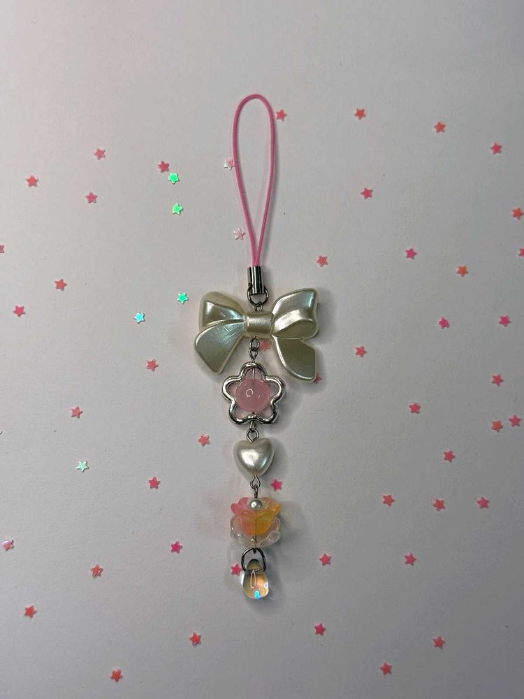🩷 Handmade Pink &amp; Peach Charm for Phone &amp; Bags ✨