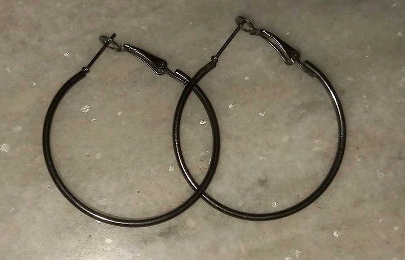 Classic Grey Hoop Earrings