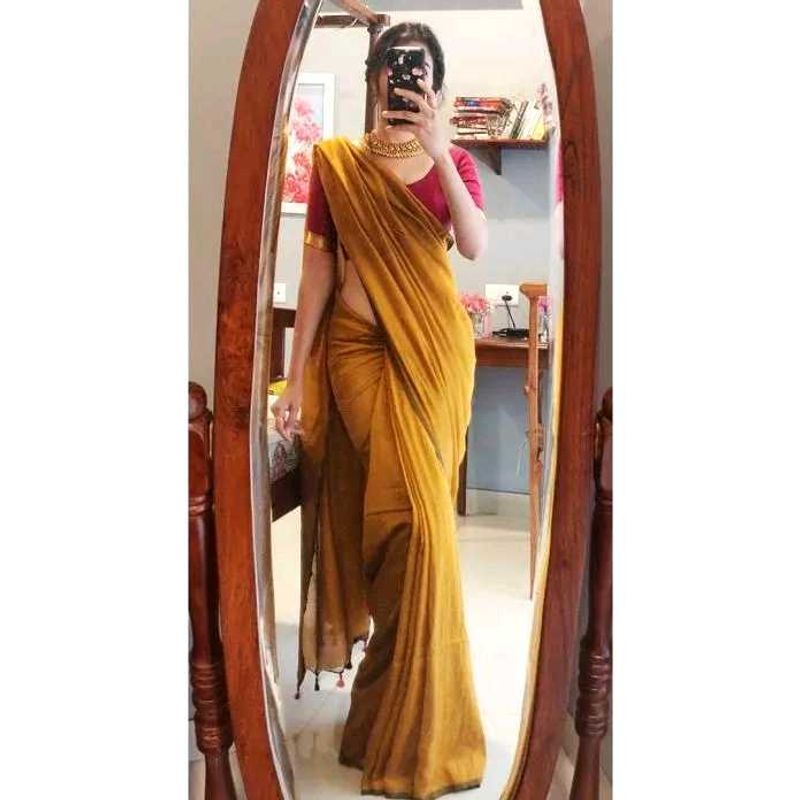 Mustard Saree