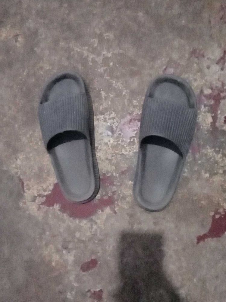 Grey Casual Slides