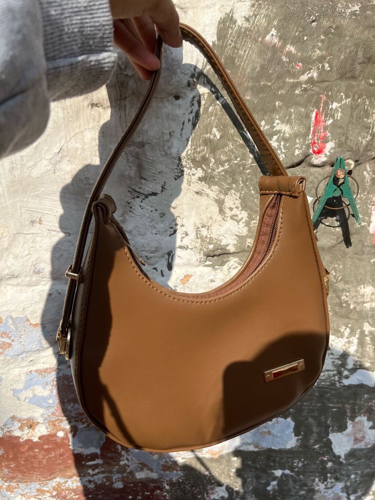 Brown Shoulder Bag And Velvet Both