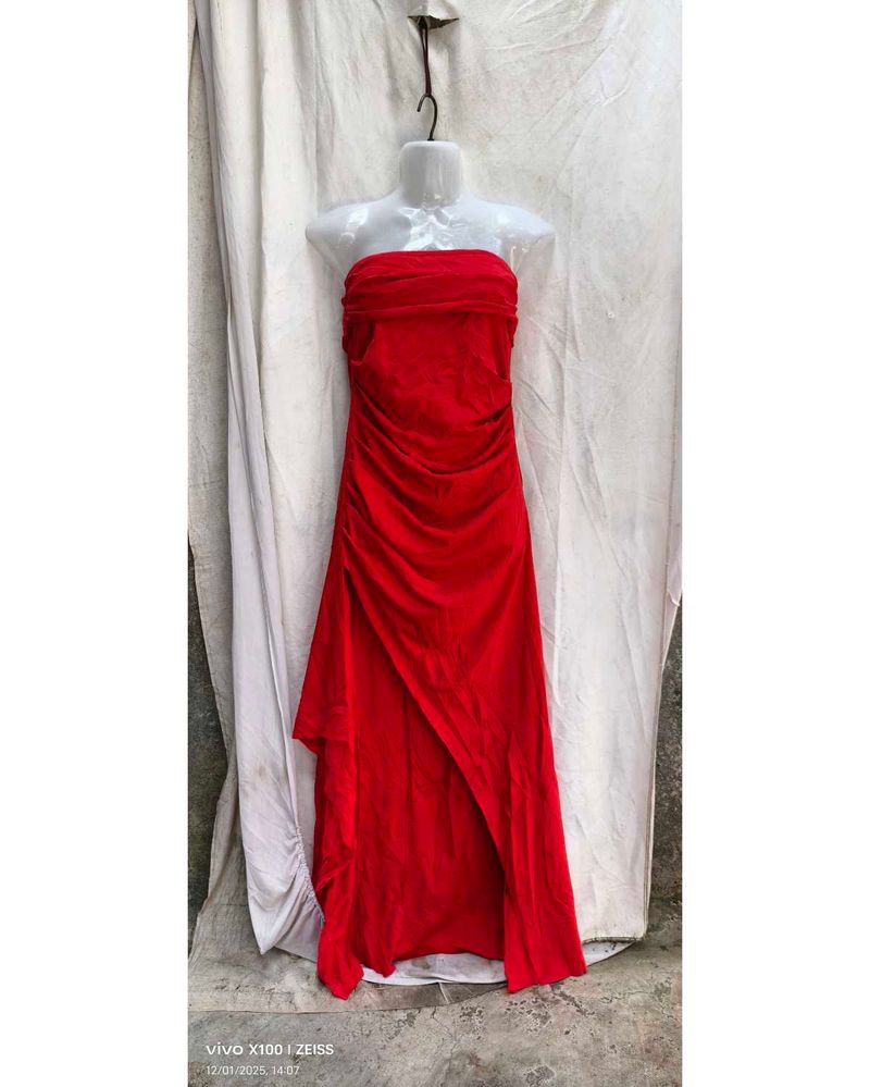 Red Strapless Dress