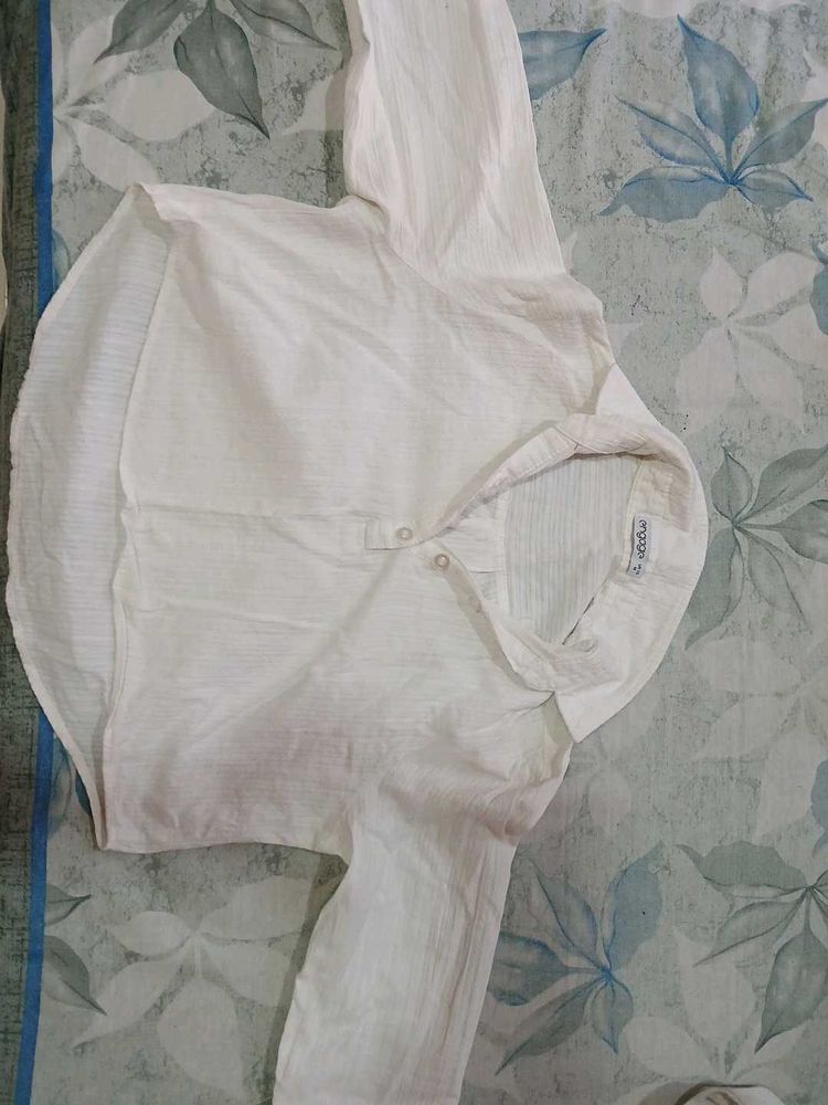 White Casual semi-shirt