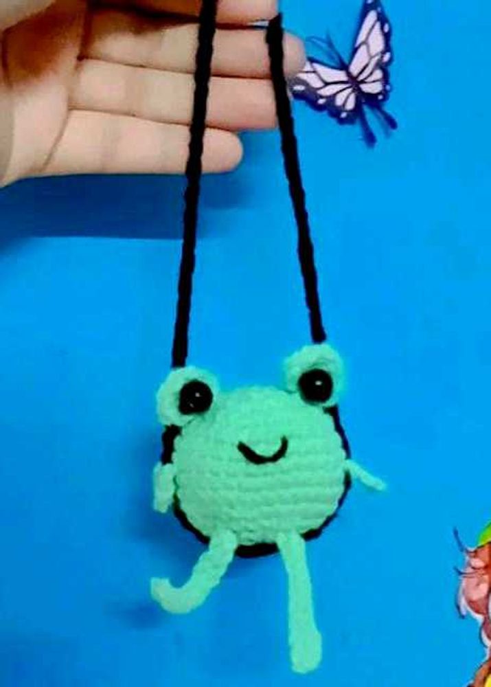 Cute Crochet Hanging Frog