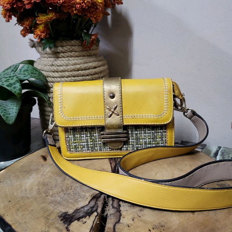 Tweed Sling Bag (Wide Strap)