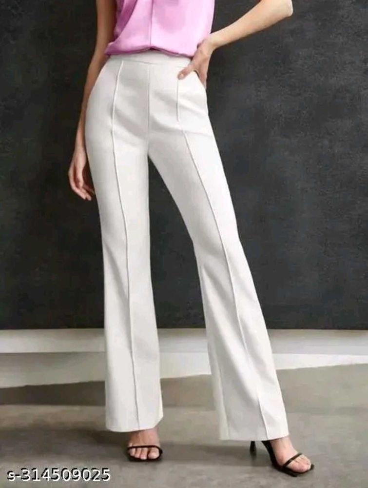 White Flared Leg Pants