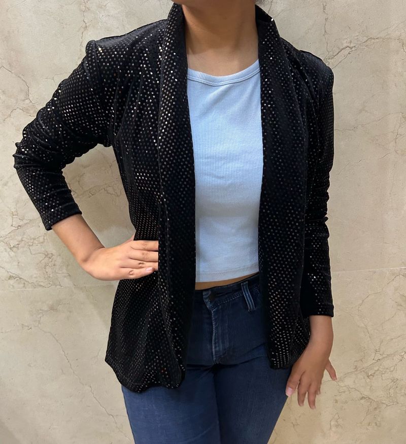 VERO MODA Sparkly Black Blazer