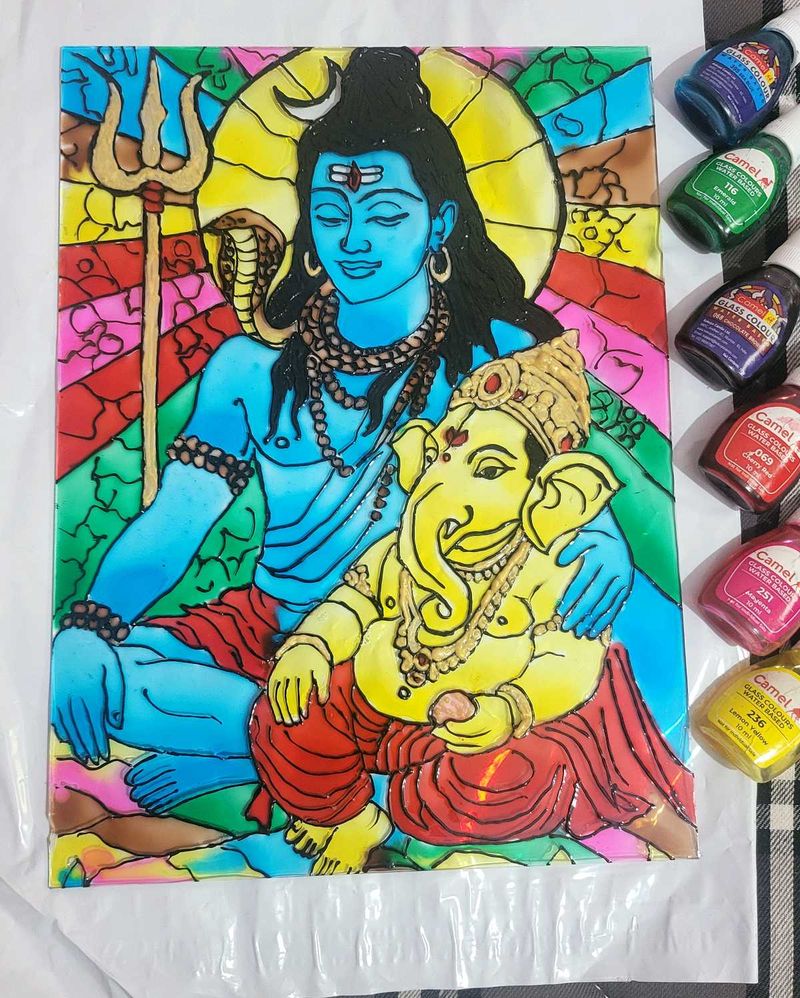 Handmade Lord Shiva &amp; Ganesha Art