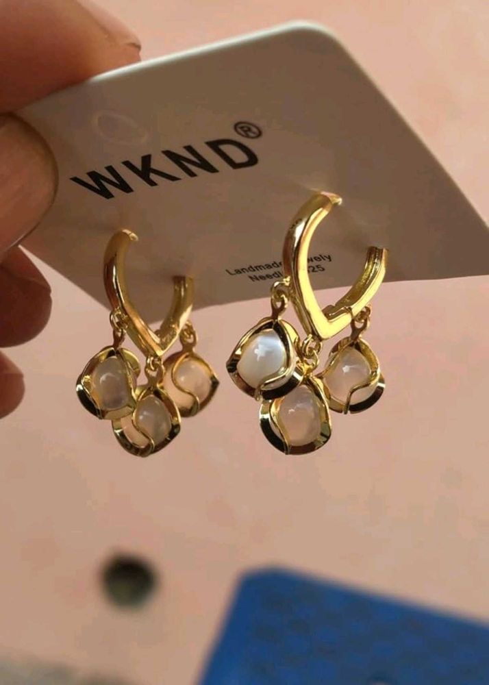 Korean Pearl Drop Earrings