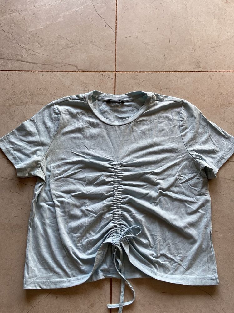 Blue Drawstring T-Shirt