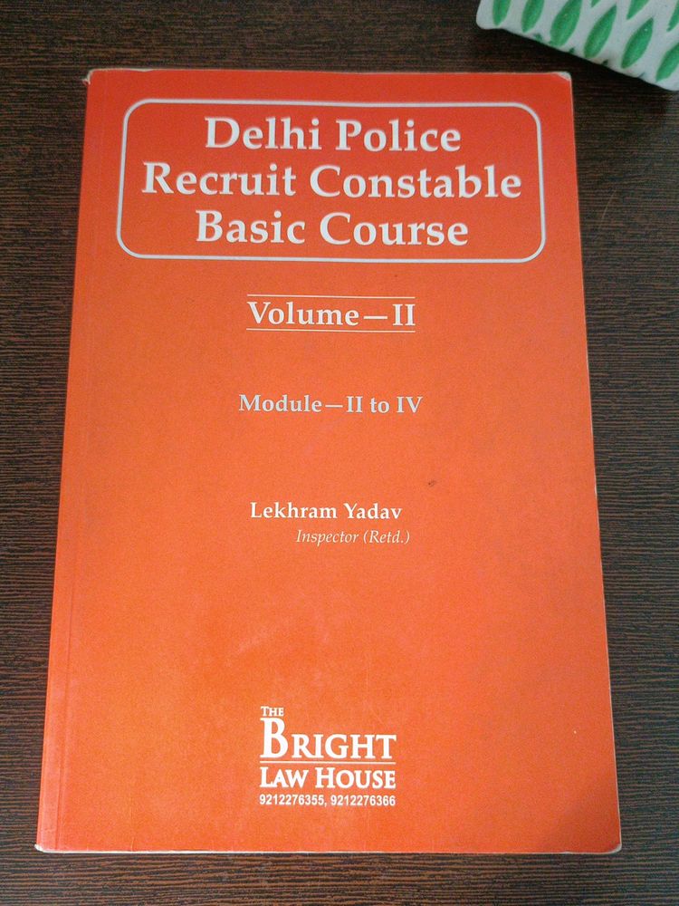 Delhi Police Recruit Constable Basic Course