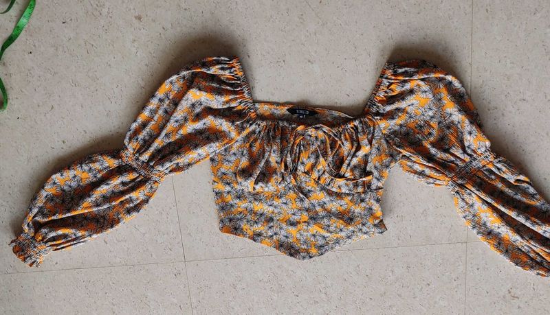 Floral Print Crop Top