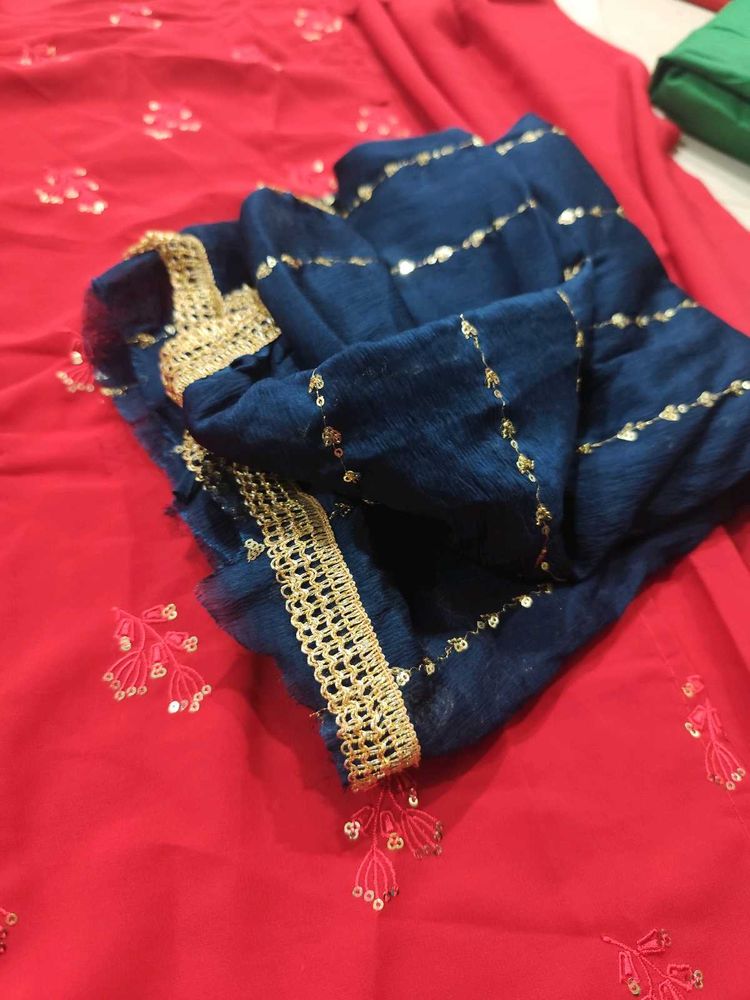 Gorgette Suit Sale With Work Heavy