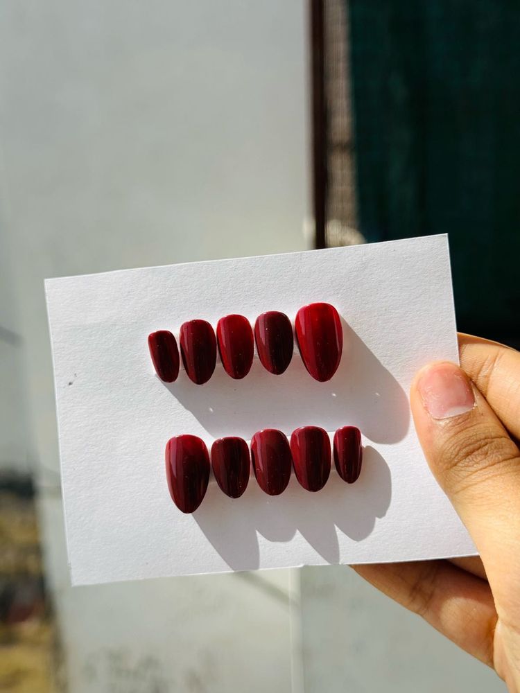 Red Press-On Nails