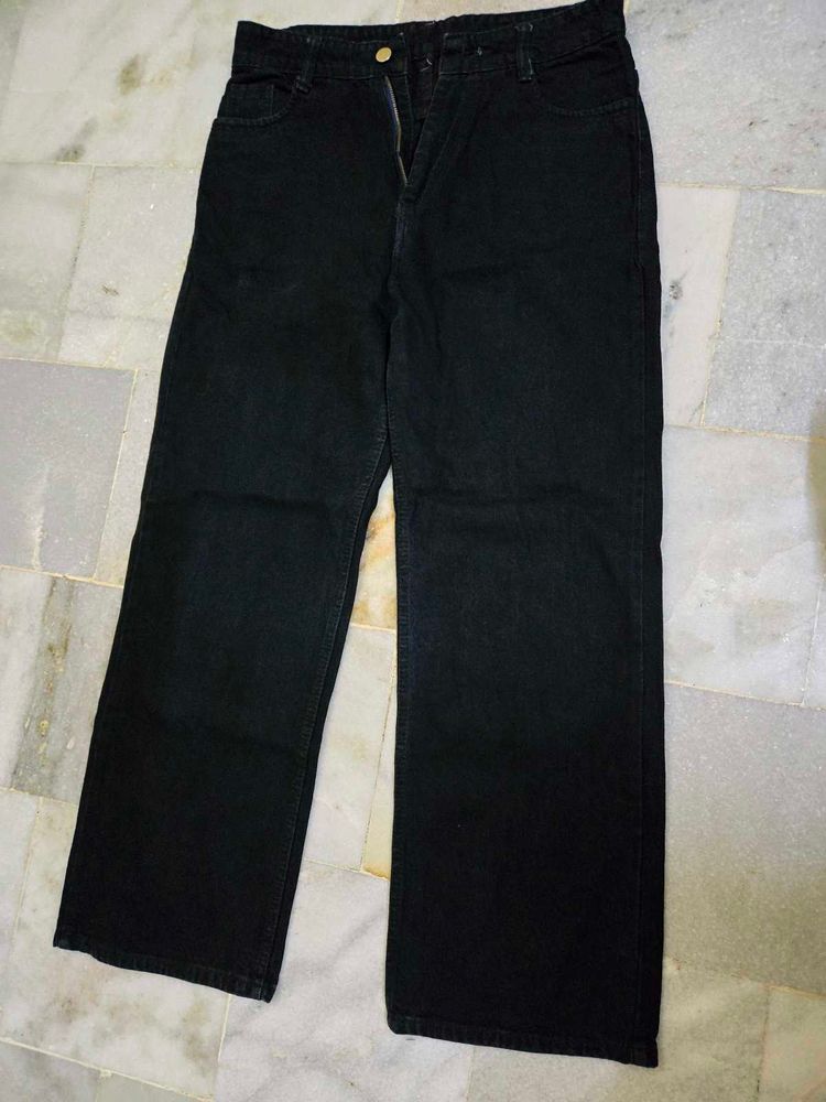 Black Straight Leg Jeans