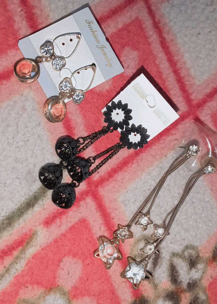 3 pair of earrings