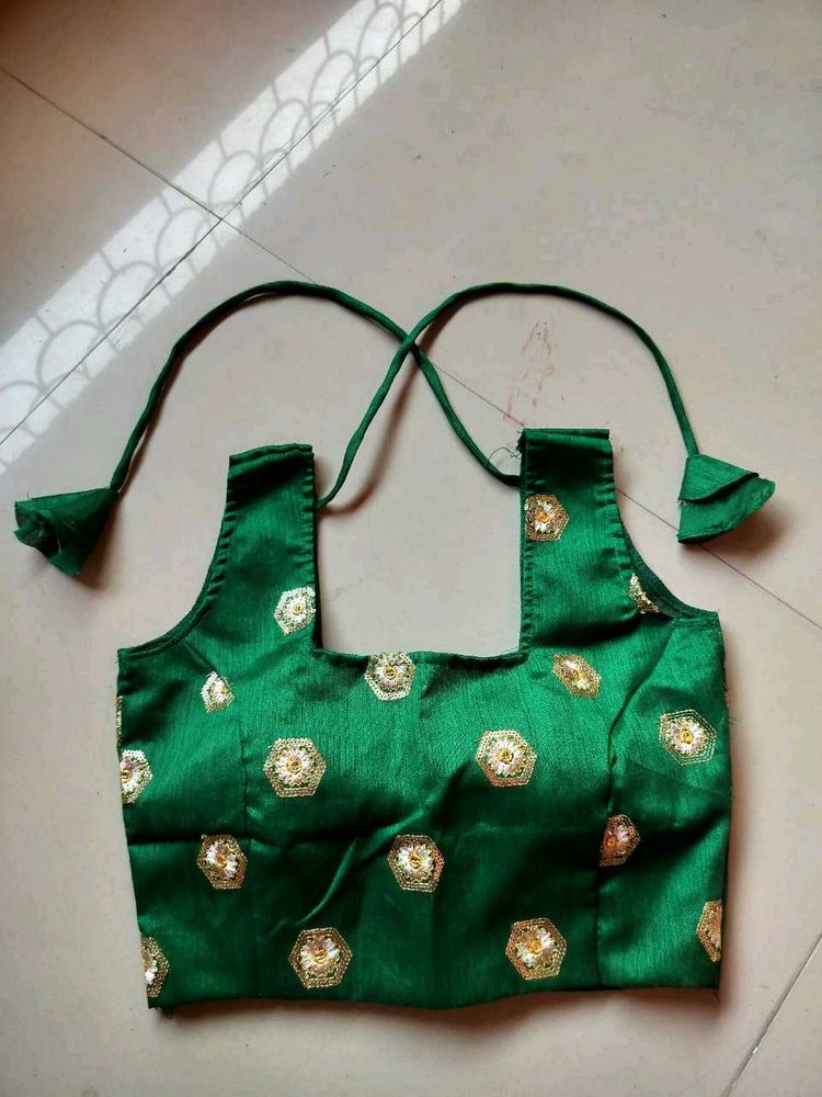 Green Embroidered Blouse