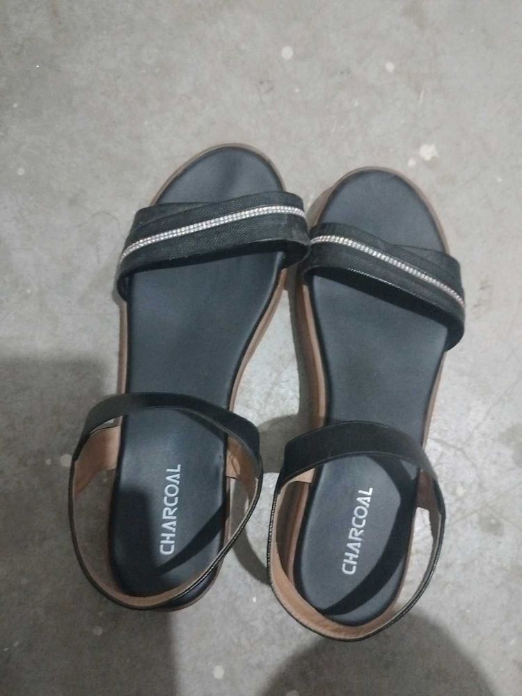 Charcoal Black Sandals - Size [insert siz