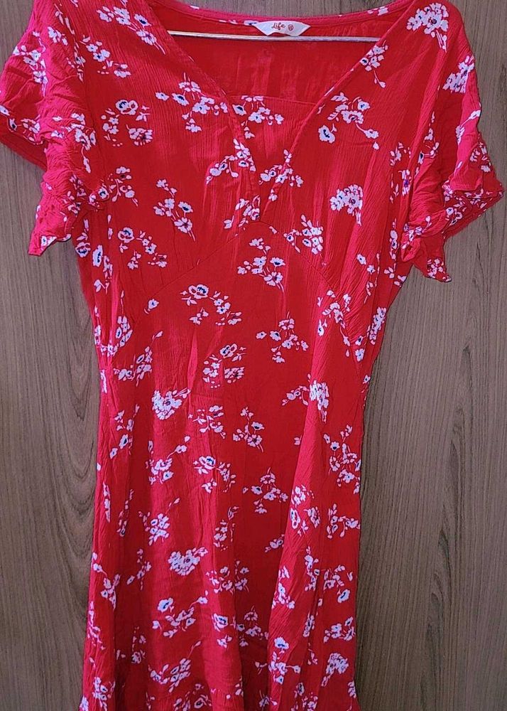 Red Floral Dress