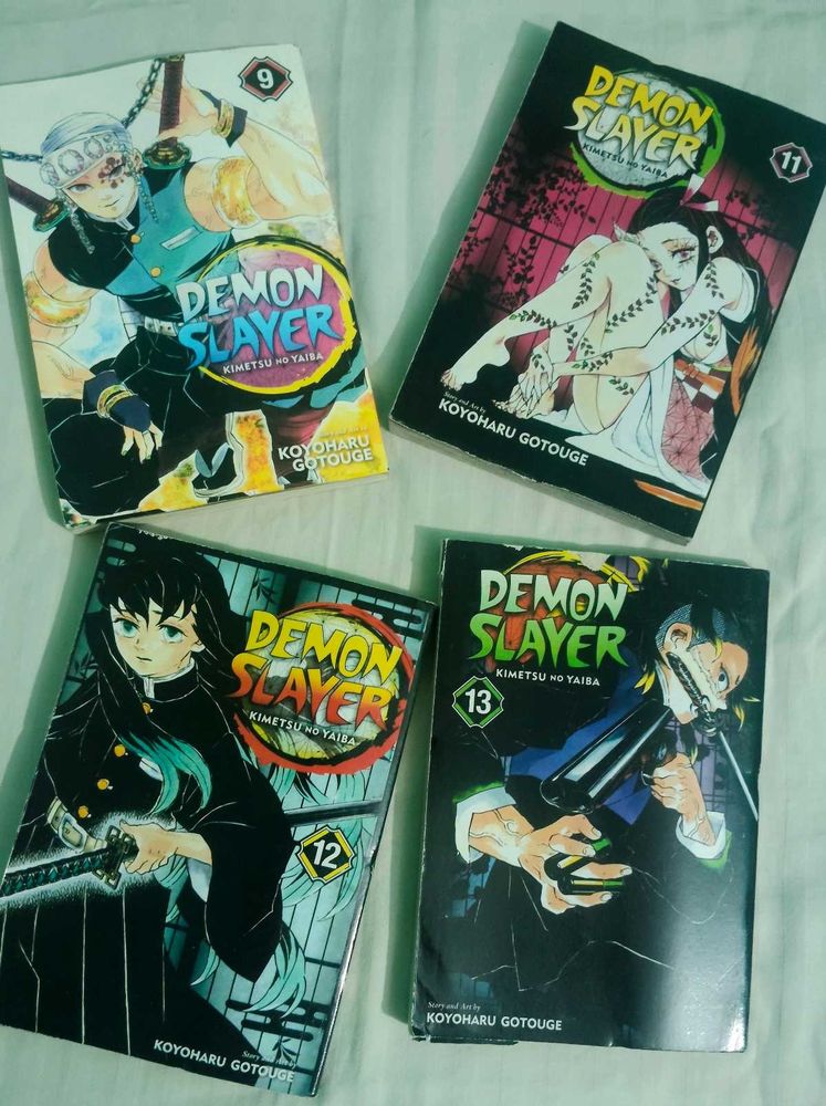 Demon Slayer Manga Set 9,11,12 and 13