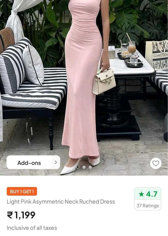 Pink Ruched Bodycon Dress