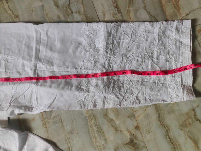chikankari lower bottom
