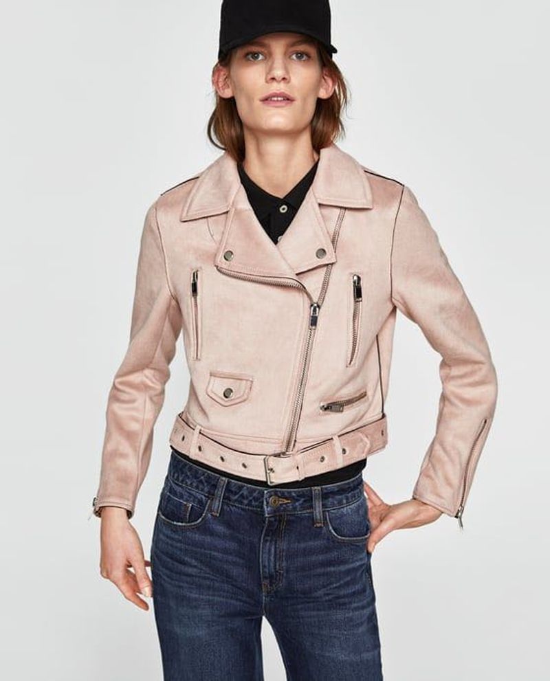Zara Suede Moto Jacket