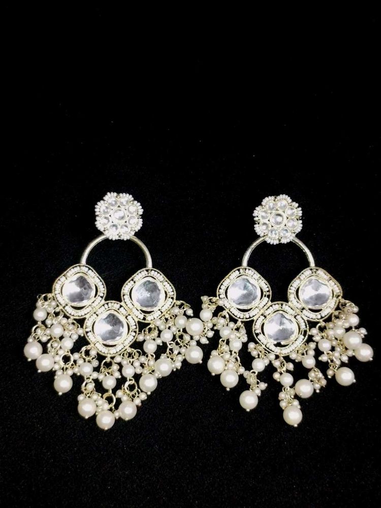 Kundan Pearl Drop Earrings