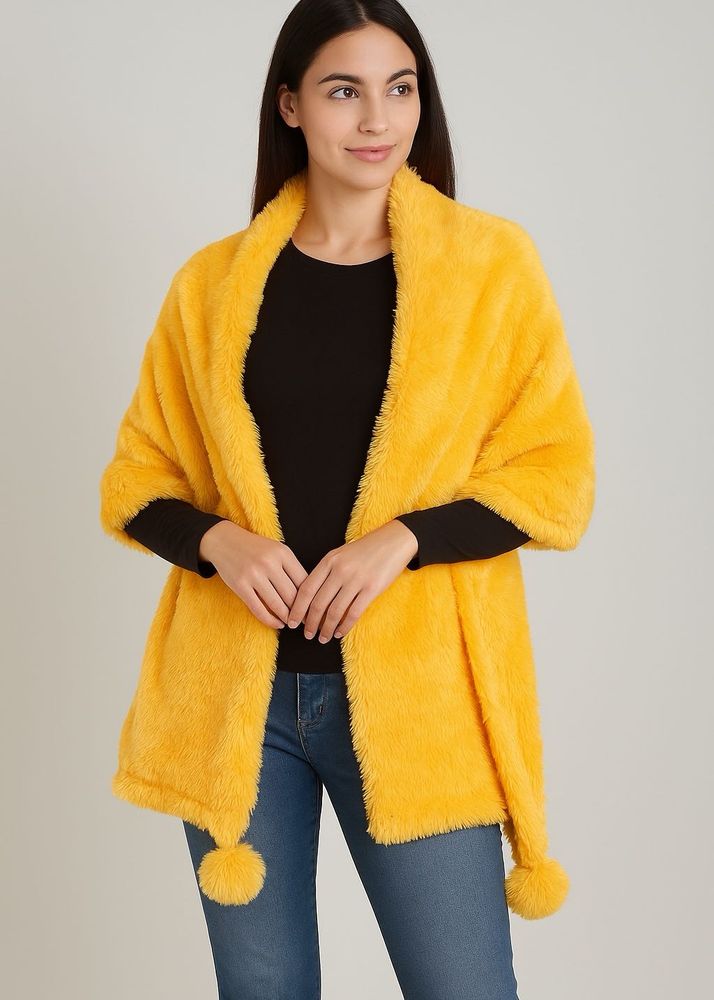 Yellow Pom-Pom Scarf (never used)