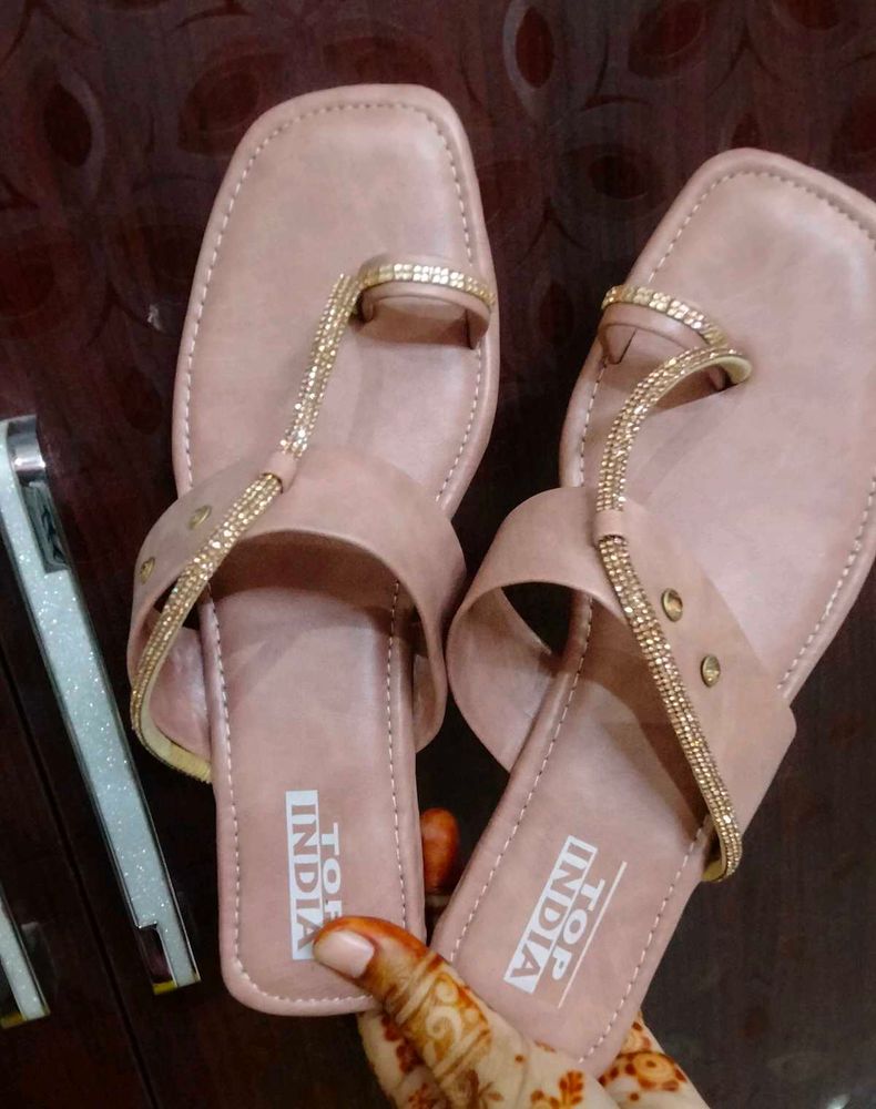 Blush Pink Toe-Ring Sandals