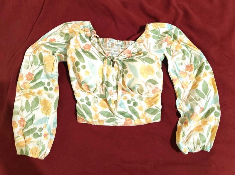 Floral Print Tie Top