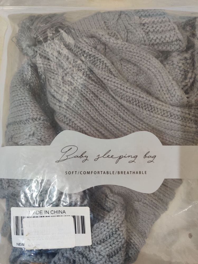 Gray Knit Baby Sleeping Bag ( Imported From USA)