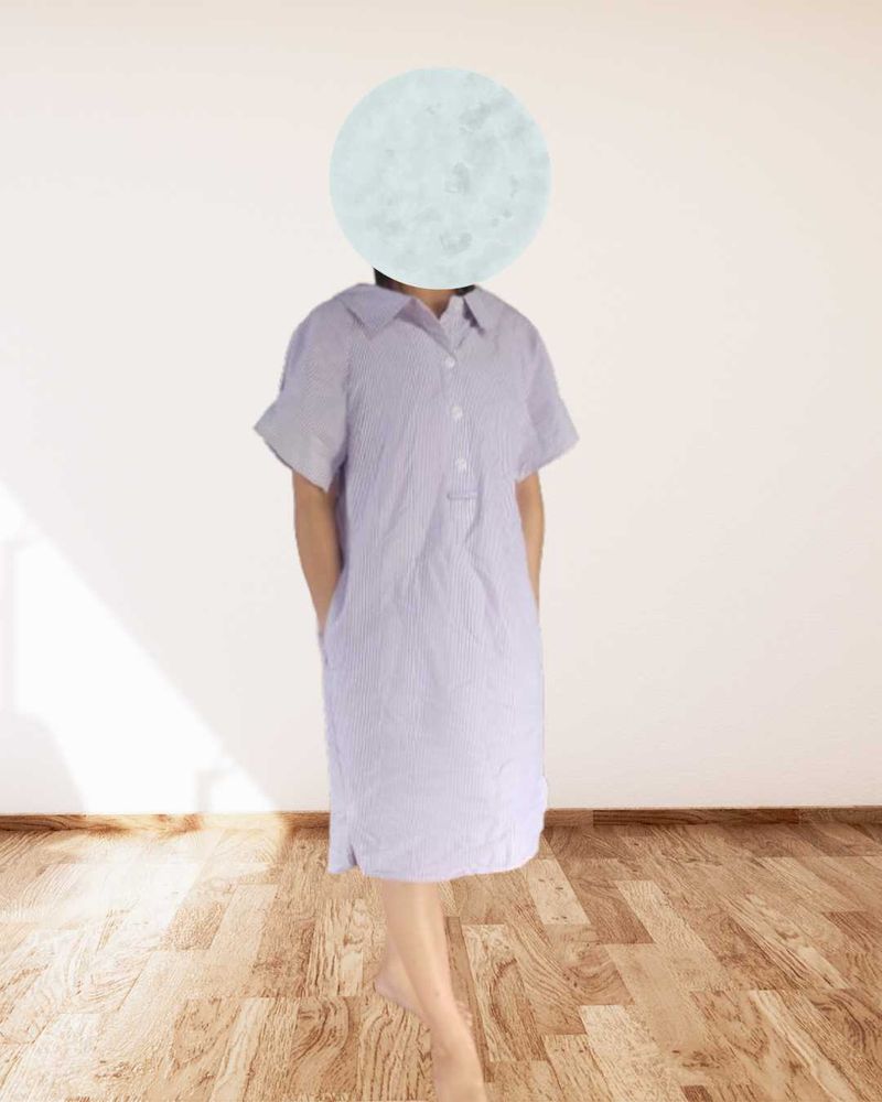 Striped Shirt Dress