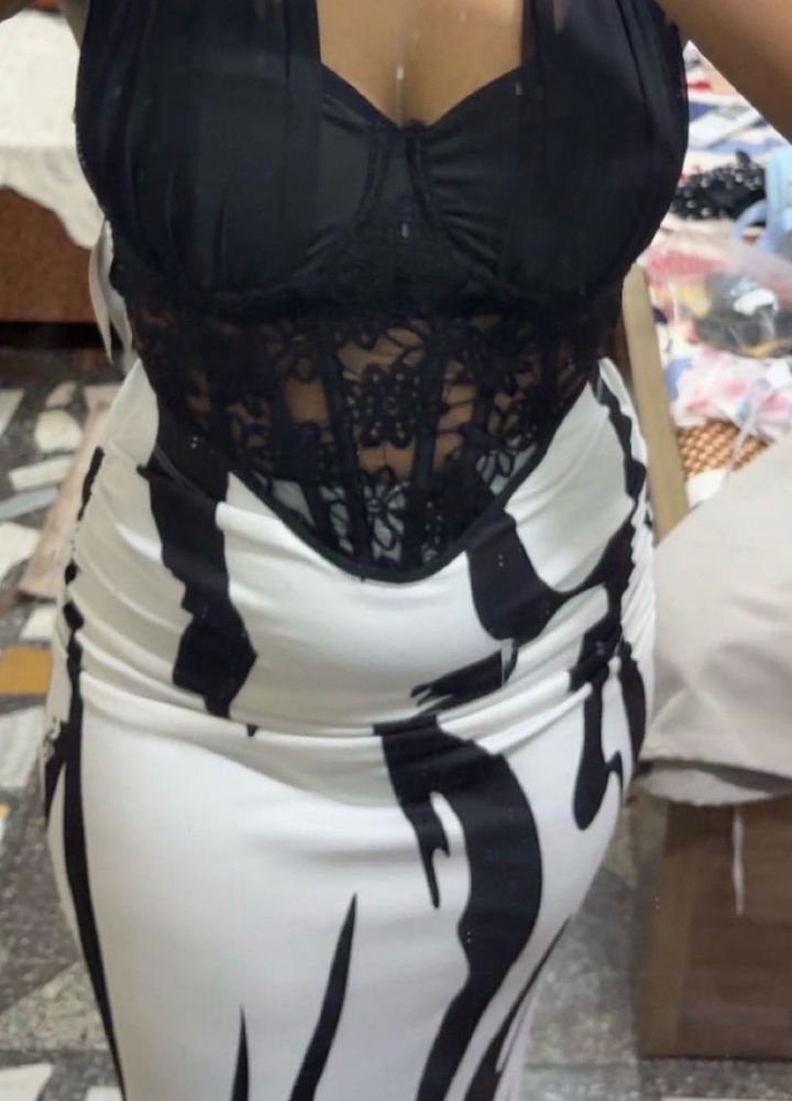 Stylish Black &amp; White Dress