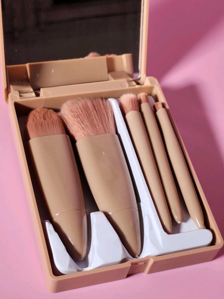 Unused Makeup Brush Set with Mirror