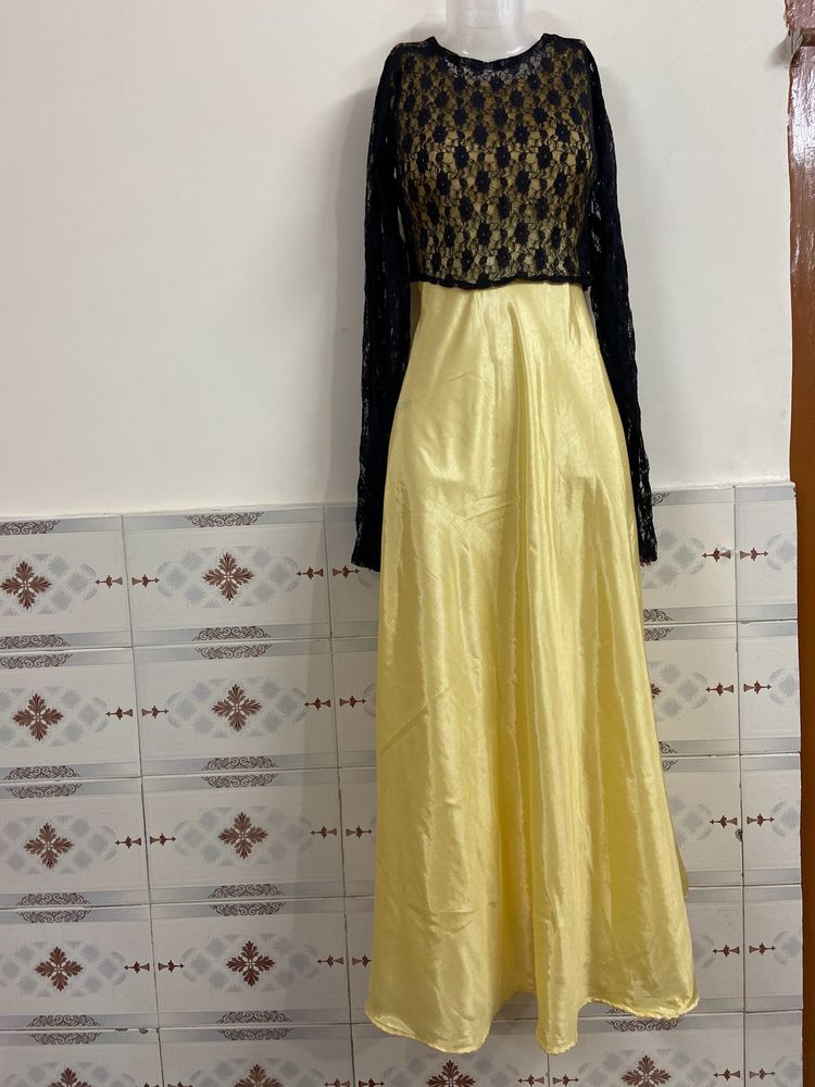 LONG FROCK WITH NET JACKET