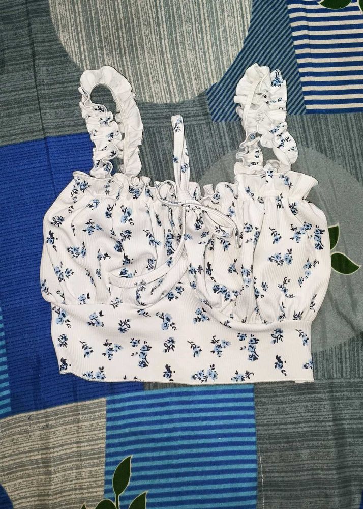 Floral Print Crop Top💕