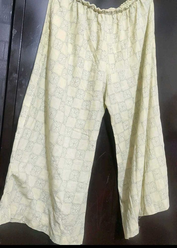 Cream Color Lower Pyjama For 34 Waist