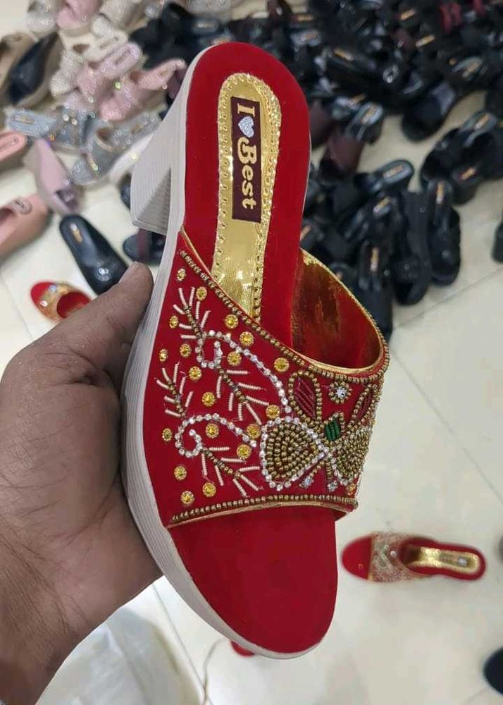 Red Embellished Heels