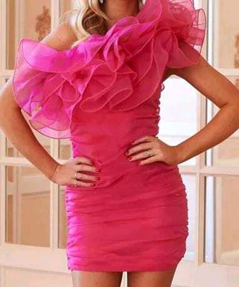 Short Pink organza Dress