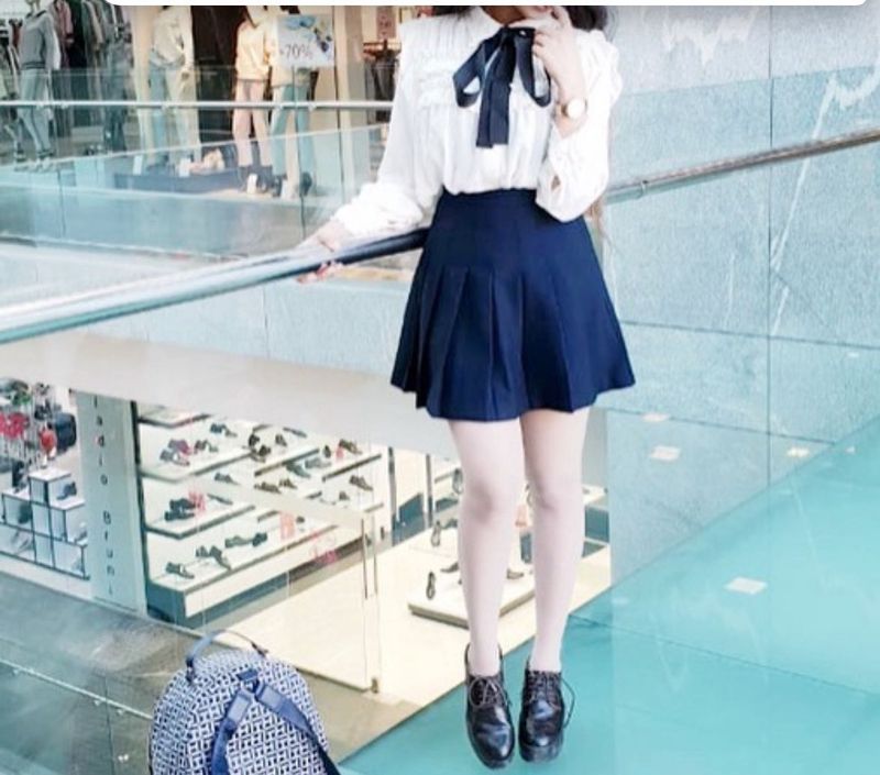 Oodji Navy Blue Skirt